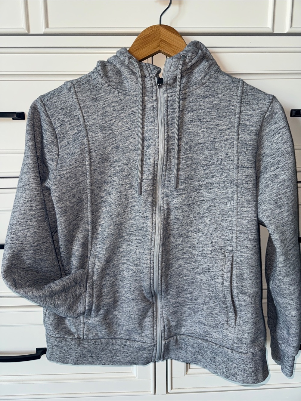 Figs Heather Gray Zip-Up Hoodie